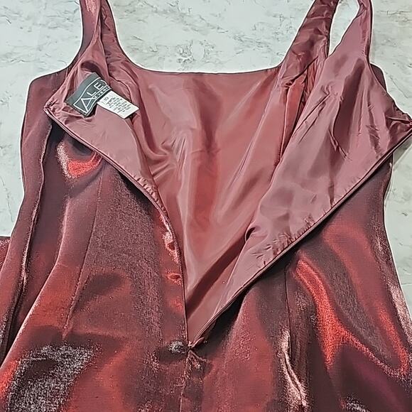 Alex Evening 2 Piece Women Sz 10 Burgundy Mother of Bride Formal Maxi Dress - Picture 10 of 15